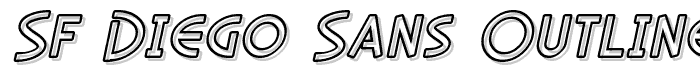 SF Diego Sans Outline Oblique font